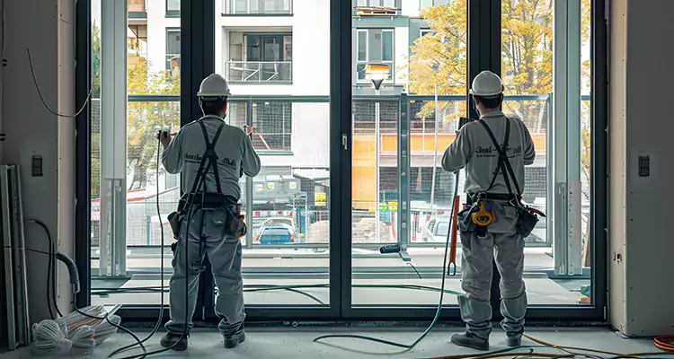 Patio Door Glass Replacement with Built-In Blinds in Wesley Chapel, FL